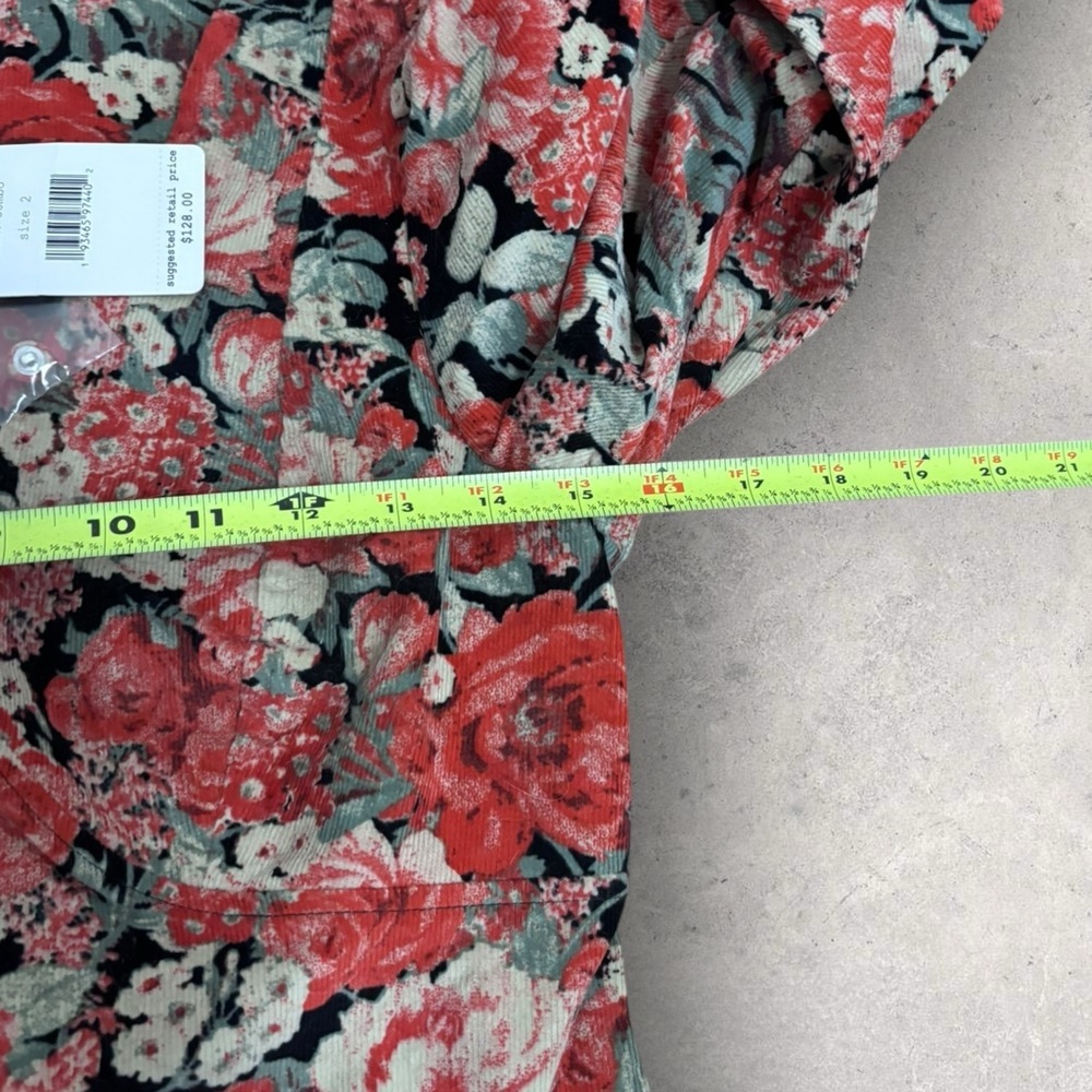 NWT free people Kapowski Floral Puff-Sleeve Mini Dress - Picture 6 of 7